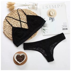 Bộ đồ lót bra ren thun co giãn thấm hút tốt mút nhẹ không lộ ti