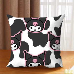 Clow M Kuromi Peripheral Bolster Cute Doll Puppet Girls Bed Chair Sofa Double-Sided Cushion Cover