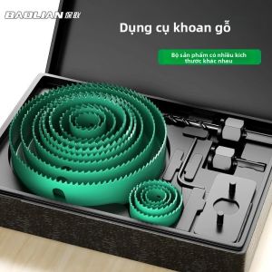 Bộ Mũi Khoan Lỗ BAOLIAN Lõi Kim Loại Dùng Cho Chế Tác Gỗ 19-64/64-127/19-127mm Bộ Mũi Khoan Hình Vương Miện Bộ Dụng Cụ Cắt Có Thể Thay Lưỡi