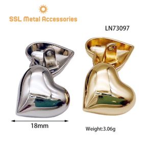 Set 10 nút kim loại chân trái tim cao cấp thời trang mới  thích hợp cho áo vest nữ áo sơ mi váy quần tây LN73097