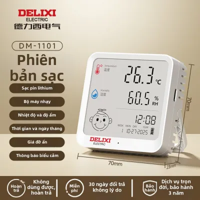 DELIXI Electric | Đồng Hồ Đo Nhiệt Độ và Độ Ẩm Cao Cấp Thông Minh Wi-Fi