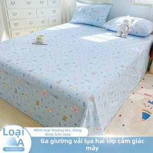 JIFANPAUL | Bộ Drap Cotton Hai Lớp Hoa Sữa 3 Mảnh