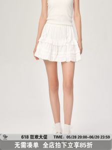 Váy Ngắn Xếp Ly Ren Viền Ngọt Ngào BZXO Thiết Kế Váy Ngắn Chữ a Mùa Hè Mới Đa Năng Cho Nữ Váy Ngắn Xếp Ly Cotton Thường Ngày