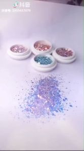 กากเพชรติดเล็บ กากเพชรฟรุ้งฟริ้งติดเล็บ วิบวับมากกตกแต่งเล็บ กากเพชรหลากสี สำหรับตกแต่งเล็บ