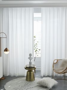 Tencel Curtain Light Transmission Nontransparent White Yarn Mesh Curtains Nordic Simple Partition Window Accessible Luxury Dream Chiffon Window Screen
