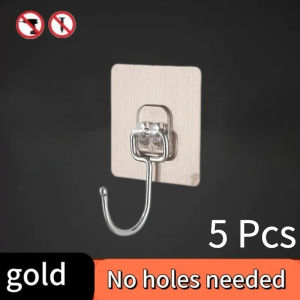 Durable Heavy Duty Big Size Hooks Self Adhesive Waterproof Wall Hook Transparent Hanging Hook for Kitchen Bathroom