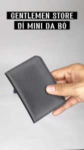 Ví mini da bò thật phong cách gập nhỏ gọn sang trọng bảo hành 12 tháng