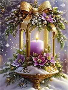Oil Painting By Numbers Snow Christmas Flower  DIY Home Decoration Wall Living Room Decor Best Gift Frameelss