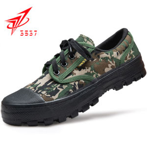 3537 Liberation Camouflage Work Shoes: Men & Women Outdoor Labor Protection Low Cut Canvas Shoes Anti-Slip Wear-Resistant Rubber Sole