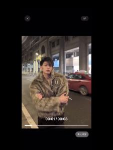 Warm Cold-Resistant Mens Thickened Fox Fur Jacket 2023 New Fashion All-Matching Imitation Fur Coat Fashion