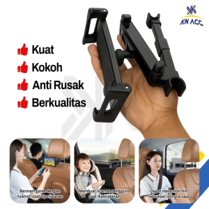 [KN ACC ] NANVAN NVN-CH26 BRACKET HOLDER MOBIL LIPAT HEADREST - DUDUKAN HP & TABLET BELAKANG KURSI MOBIL - BISA CHARGE  ANTI SLIP  ADJUSTABLE   Stock ready ya kak :)