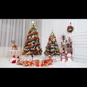 6FT Artificial Christmas Tree with Pre-lit LED Lights - Design & Metal Stand Included Realistic Looking for Home Holiday Christmas Decoration