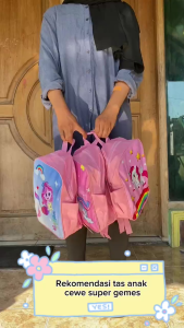 Tas Ransel Anak Sekolah TK Paud Karakter Dinosaurus Zoo Unicorn Kudaponi Gambar Print