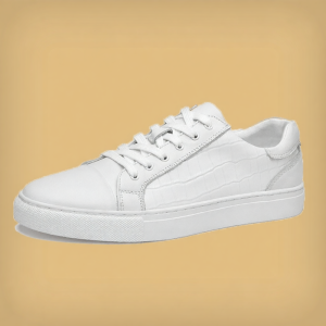 Omasculin | White Genuine Leather Mens Shoes Summer New Style Korean Sneakers