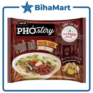 [THÙNG 30 GÓI] - MASAN - Chin-su Phở Story (không thịt) hương vị Phở bò truyền thống nước trong Phở bò Chinsu Story (72g/gói)