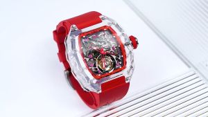 HAOFA 2210 CRYSTAL CASE SKELETON SELF-WINDING TOURBILLON WATCH