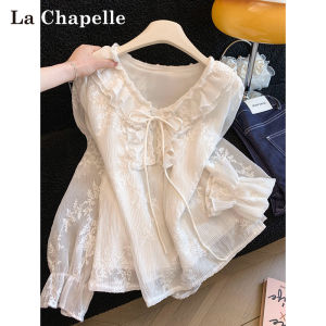 La Chapelle | Áo Blouse Cổ Yoke Voan Pháp