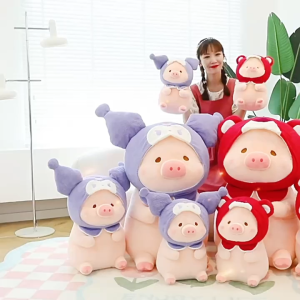 gấᴜ nhồi bông heo Lulu đội mũ Kurumi tím Lợn bông cute quà tặng đáng yêu cho bé valentine K2T1