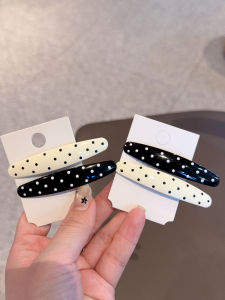 Kẹp Tóc Hình Mỏ Vịt Hai Đầu Màu Đen Trắng Tinh Tế Kẹp Tóc Buộc Tóc Kẹp Tóc Trán Kẹp Tóc Bên Hông Kẹp Tóc Hợp Kim Kẹp Tóc Thời Trang