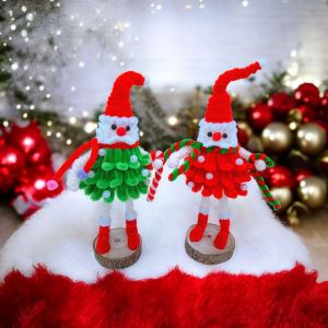 ông già noel bằng kẽm nhung(22cm)