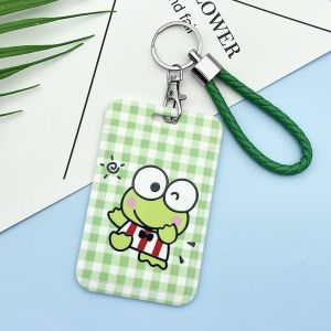 Kero Keroppi Fan Art Cute Lanyard ID Name Card Transparent Holder Retractable Keychain for Access Card / TnG