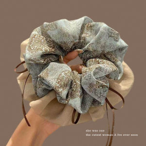 NING ZHOU | Floral Elegant Korean Style Hair Scrunchie