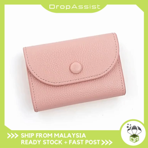 DROPASSIST 2204 Women Anti-Slip Textured Mini Card Wallet Coin Pouch Dompet Wanita Duit Syiling