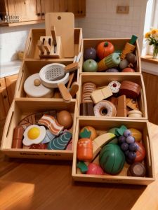 NUNUKIDS | Bộ Đồ Chơi Cắt Hoa Quả Bằng Gỗ Cao Cấp Cho Bé
