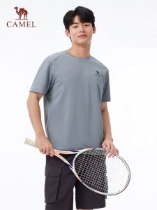 Camel Outdoor Mens Quick Dry T-shirt Round Neck Breathable Running Shirt