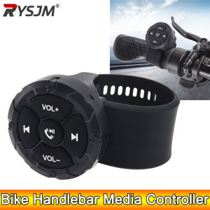RYSJM | AD 5 Keys Remote Controller Wireless Bluetooth-compatible Media Button Car Motorcycle Bike Handlebar Media Controller