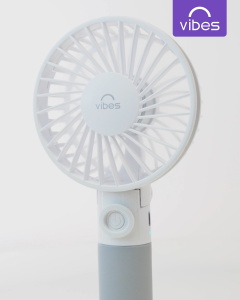 Vibes 3" Rechargeable Portable Mini Handheld Fan with Adjustable Speed Settings (VEL801)