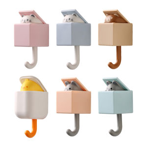 Bedroom Door Hangers Hooks Self Adhesive Decorative Hook Creative Household Cute Eco-friendly Portable Multi-function for Children Gift