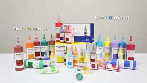 MEEDEN Acrylic Paint: Matte Finish 250ml/8.45oz Soft Body Bulk Acrylic Colors in Squeeze Bottle - Fluid Flow Art Paints for Adults Artists Canvas Art Painting