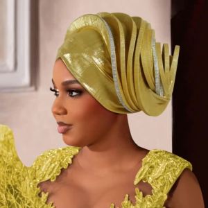 Khăn Trùm Đầu Kiểu Châu Phi Dành Cho Nữ Khăn Quấn Đầu Kiểu Nigeria Mũ Đội Đầu Truyền Thống Chất Liệu Polyester