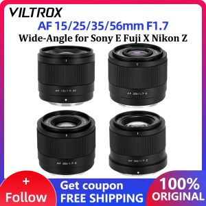 Viltrox Wide-Angle Large Aperture Portrait Lens 15mm/25mm/35mm/56mm F1.7 APS-C Autofocus Lens for Sony E Fuji X Nikon Z Mount