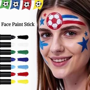 Face Paint Stick High Pigment Multi-Use Black Sticks Lip Color Body Paint Safe Non-Toxic Paint Stick for Halloween Cosplay Sport