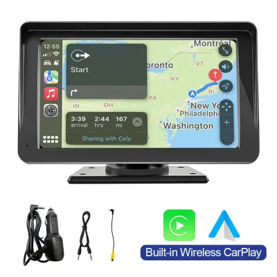Ekleva Phổ 7 Inch Đài Phát Thanh Xe Máy Nghe Nhạc video đa phương tiện Không Dây Carplay Và Không Dây Android Tự Động Màn Hình Cảm Ứng Đa Phương Tiện Bluetooth Navigation
