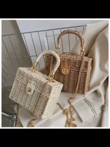 New Fashion Straw Hand Carry Sling Bags Dual-purpose Leisure Woven Bag Beach Bag Shoulder Bags