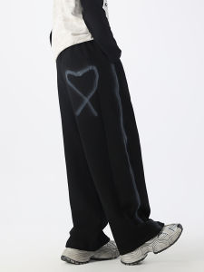 plus Size Wide Leg Pants for plus Size Girls Loose Comfortable Sports Trousers Autumn Casual Pants High Waist Cotton Polyester