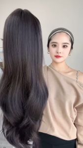 AEGYOSHOPPE - TS101X full wig korea rambut palsu satu kepala 70 cm Wig Rambut Palsu Wig Wanita Korea Style Aesthetic Premium Fiber COD