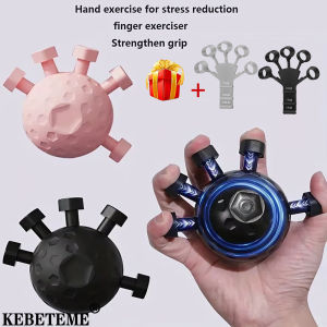 KEBETEME 45kg Finger Grip Strength Enhancer Five-Finger Grip Strength Massage Ball Adjustable Power Exerciser Hand Strength Exercise