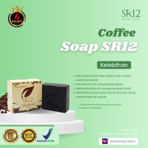 COFFEE HERBAL SOAP SR12 | SABUN KOPI SR12 | SABUN PENGHILANG FLEK HITAM | MENGURANGI MINYAK WAJAH