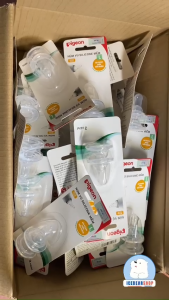 Núm ty Pigeon silicone mềm cho bình sữa cổ hẹp – size S M L chất liệu an toàn không BPA (2 cái/vỉ)