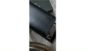 Ví Clutch cầm tay 2 khóa kéo Da thật dành cho quý ông lịch lãm