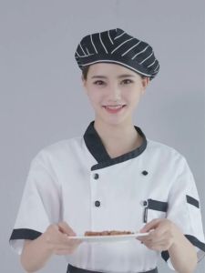 Chef Costume Chef Uniform Wear-resisitant Oilproof Waterproof Short Sleeves Workwear Uniform Work Clothes for Uniex Men Women Red Restaurant Hotel Kitchen Cooking