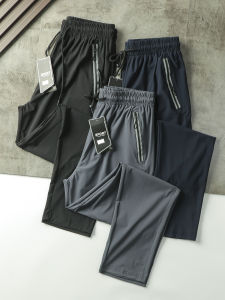 Quần Dài Thể Thao Nam Ice Silk Quick Dry Co Giãn Thoáng Khí Mùa Hè Quần Dài Thường Ngày Thời Trang Thành Phố Ống Thẳng