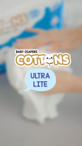 TRIPLEPACK CottonsBabyDiapers - Ultra Lite NB/S/M/L/XL/XXL Popok Bayi/ Popok Sekali Pakai/ Popok Nyaman/ Popok Bayi Lembut/ Popok Bayi Murah