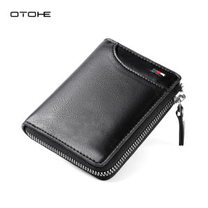 OTOHE Men Wallet PU Leather Short Wallet Anti-theft Business Retro Wallets PU Clutch Wallets Lightweight Leather Wallet Multi-Card Position Wallets Travel Purses Coin Pouch ID Credit Cards Holder