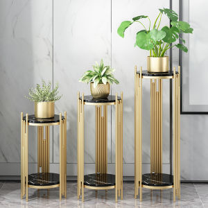 Luxurious Modern Indoor Balcony Plant Stand TV Cabinet Side Green Ivy Pot Rack Flower Stand Home Furniture Organizer Rack