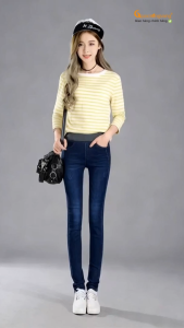 Quần nữ big size quần jean cạp cao dáng thể thao size từ 40kg tới 90kg GLQ009 Cuocsongvang